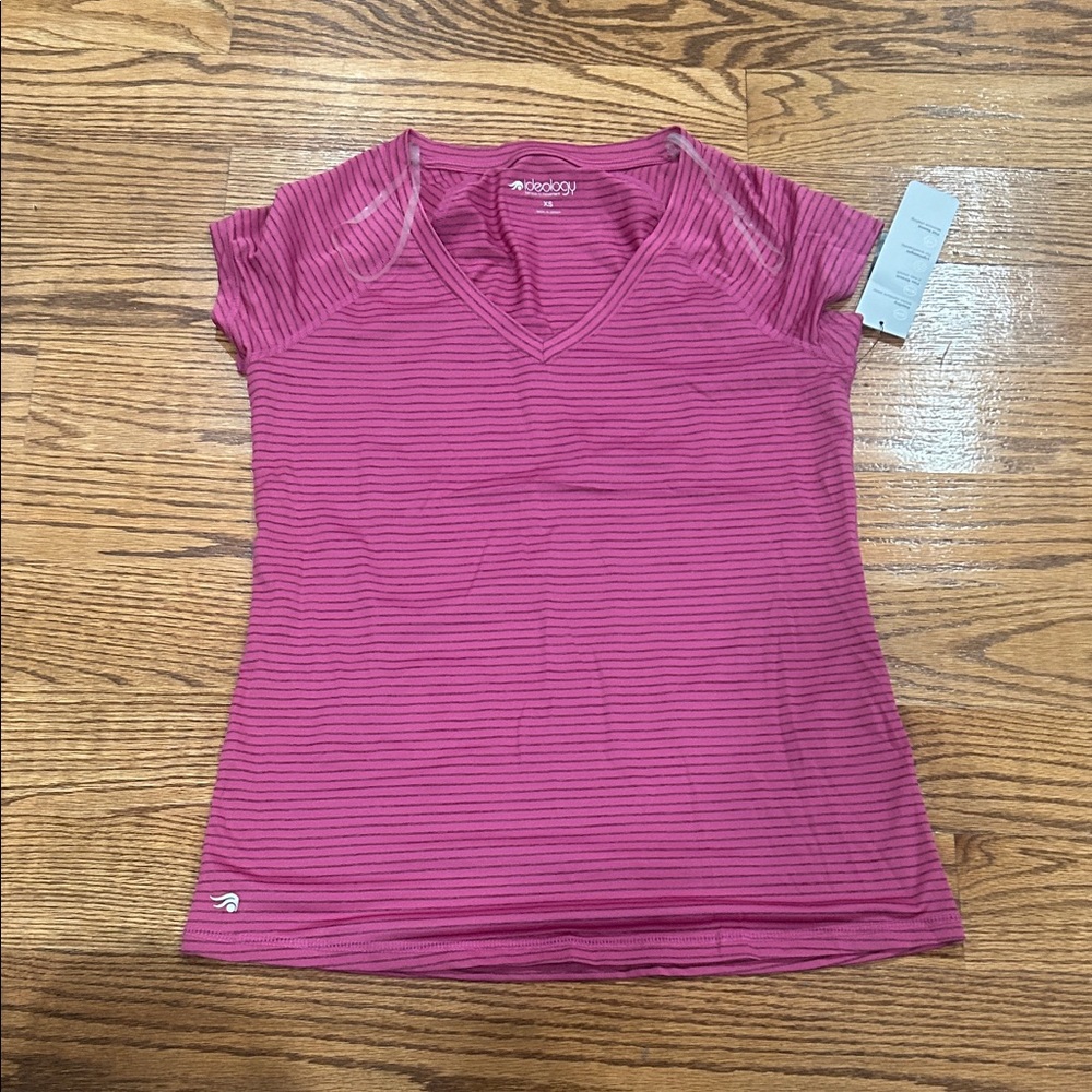 Ideology Women's Fuchsia Striped Tee
